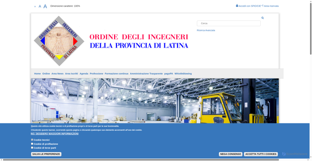 Security scan screenshot of https://www.ordineingegneri.latina.it/cms/