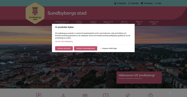 Security scan screenshot of https://www.sundbyberg.se/