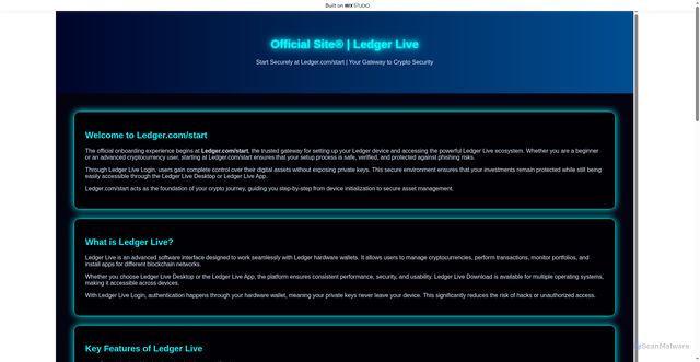 Security scan screenshot of https://open-ladgar.wixstudio.com/live