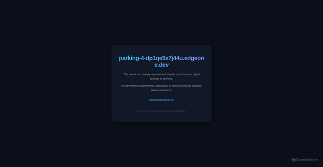 Security scan screenshot of https://parking-4-dp1qe5x7j44u.edgeone.dev/