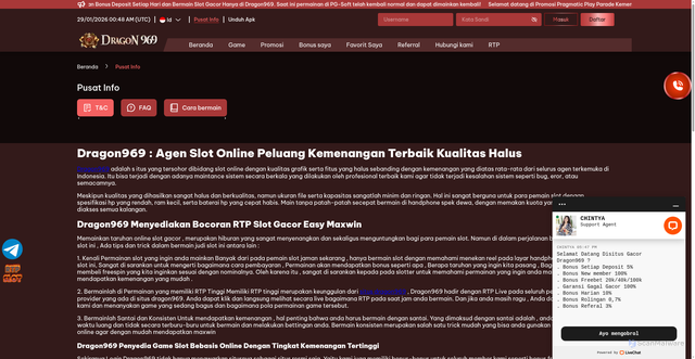 Security scan screenshot of https://dragon969resmi.site/info-center