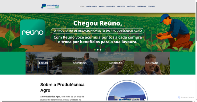 Security scan screenshot of https://produtecnicaagro.com.br/