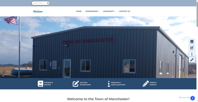Security scan screenshot of https://manchesterwi.gov/