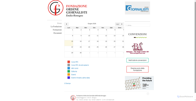 Security scan screenshot of http://odg.bo.it/fondazione/