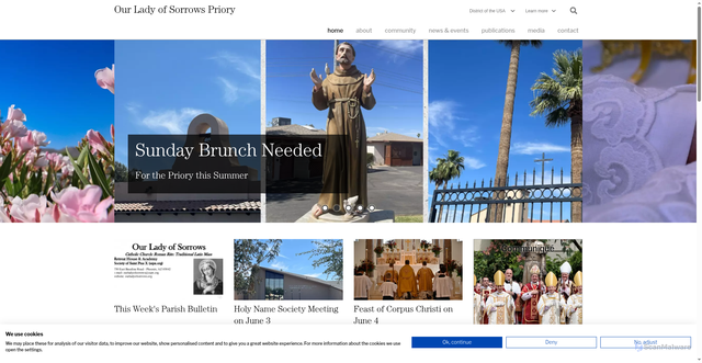 Security scan screenshot of https://ourladyofsorrows-priory.com/en