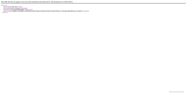 Security scan screenshot of https://maintainx-public-init.s3.amazonaws.com