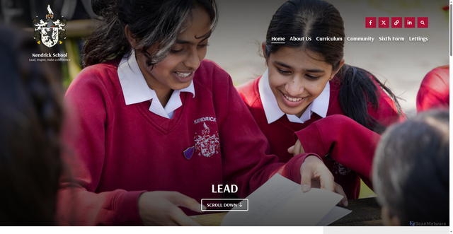 Security scan screenshot of https://www.kendrick.reading.sch.uk/