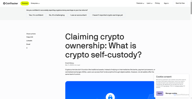 Security scan screenshot of https://ct-landing.pages.dev/blog/towards-sovereignty-crypto-self-custody