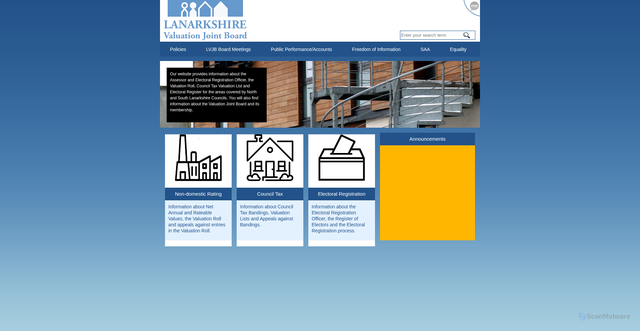 Security scan screenshot of https://www.lanarkshire-vjb.gov.uk/