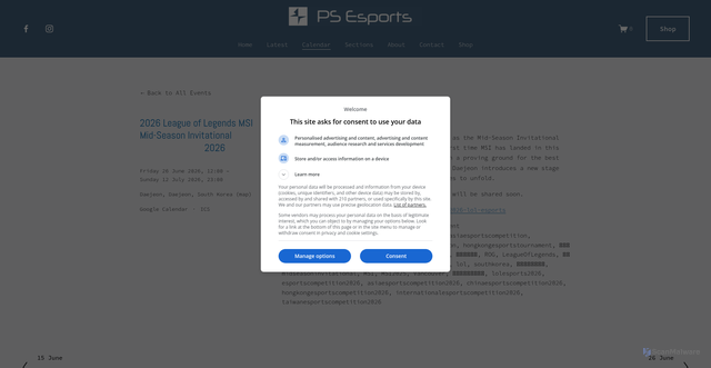 Security scan screenshot of https://www.ps-esports.com/calendar/2026-league-of-legends-msi-mid-season-invitational-daejeon