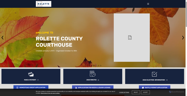 Security scan screenshot of https://rolettecountynd.gov/