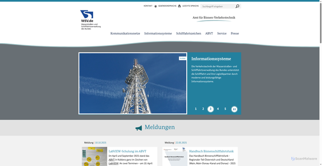 Security scan screenshot of https://www.abvt.wsv.de/Webs/WSA/ABVT/DE/Startseite/startseite_node.html