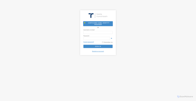 Security scan screenshot of https://optioncarehealth.transtream.com