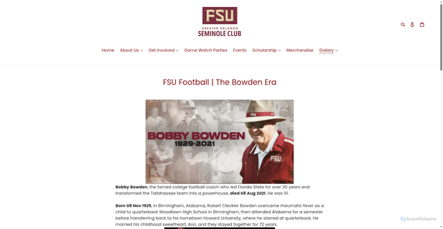 Security scan screenshot of https://orlandonoles.org/pages/the-bowden-era