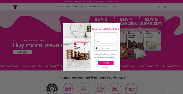 Security scan screenshot of https://tonyferguson.com/?srsltid=AfmBOoq4ca4faUTULQQ6PKCdEiFjW61VianlRrzLfwOhj98Oh2jwJ2gV