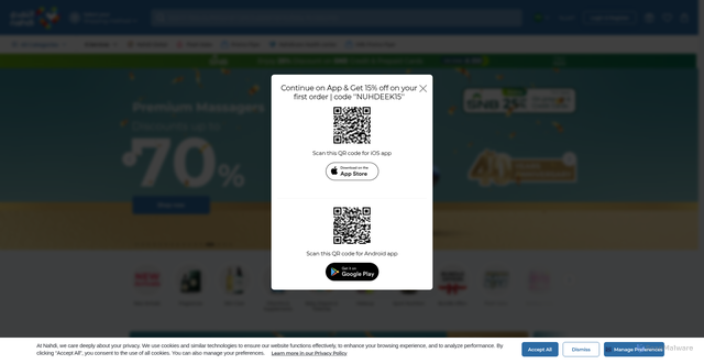 Security scan screenshot of https://nahdi-sirius-prd.pages.dev/
