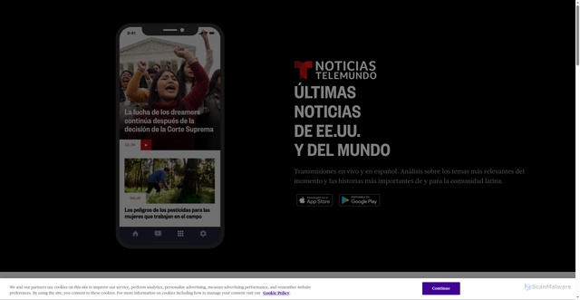 Security scan screenshot of https://apps.telemundo.com