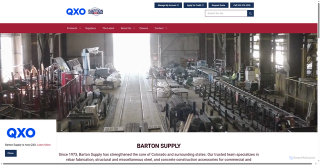 Security scan screenshot of https://barton-supply.com