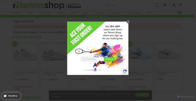 Security scan screenshot of https://www.tennisshop.com/stanislas-wawrinka/c/stan_wawrinka/