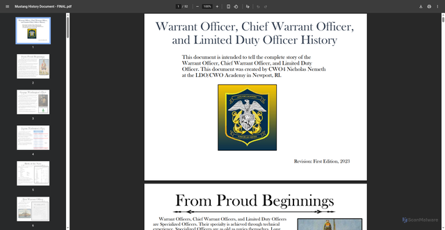 Security scan screenshot of https://www.netc.navy.mil/Portals/46/NSTC/OTCN/02.%20LDO.CWO/Documents/Mustang%20History%20Document%20-%20FINAL.pdf