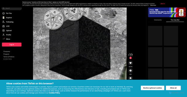 Security scan screenshot of https://vt.tiktok.com/ZS9c687pa/