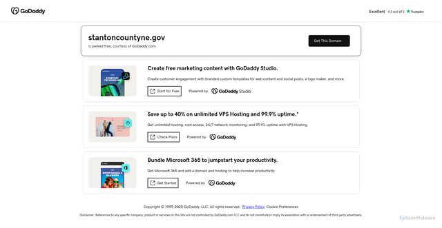 Security scan screenshot of https://stantoncountyne.gov/