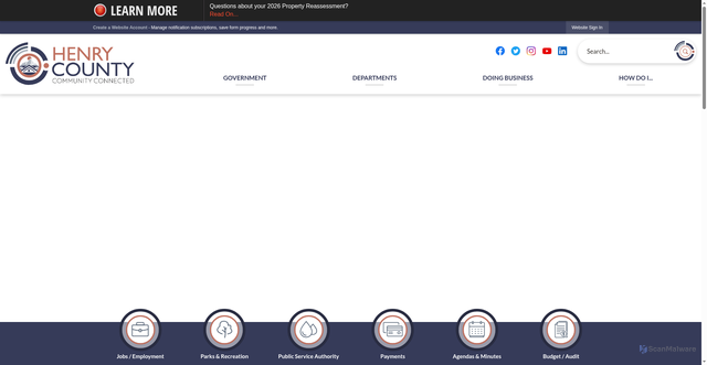 Security scan screenshot of https://henrycountyva.gov/