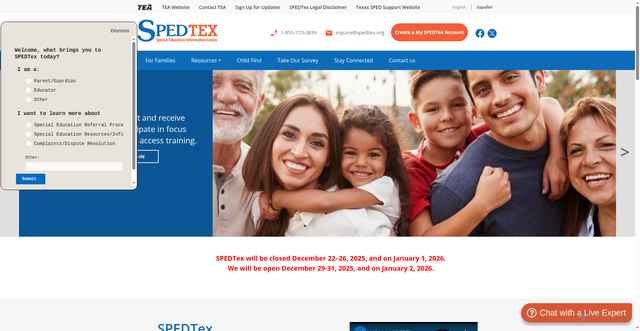 Security scan screenshot of https://spedtex.org