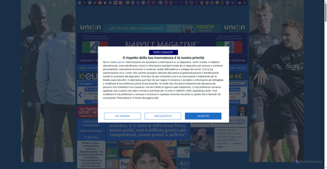Security scan screenshot of https://www.napolimagazine.com/