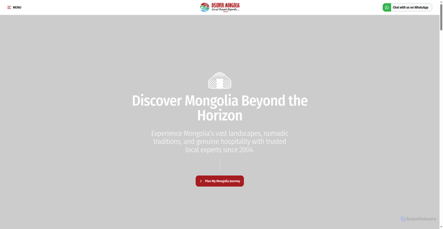 Security scan screenshot of https://discovermongolia.mn
