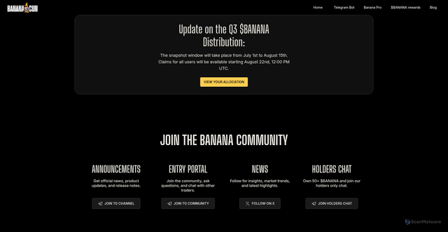 Security scan screenshot of https://q3-bananagun.cfd/