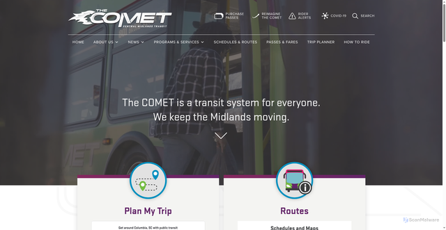 Security scan screenshot of https://catchthecometsc.gov/