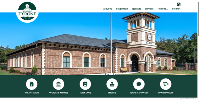 Security scan screenshot of https://www.tyronega.gov/