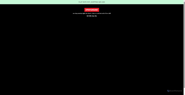 Security scan screenshot of https://sprayground.com