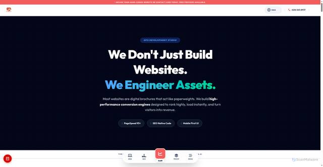 Security scan screenshot of https://hposeo.com/website-services