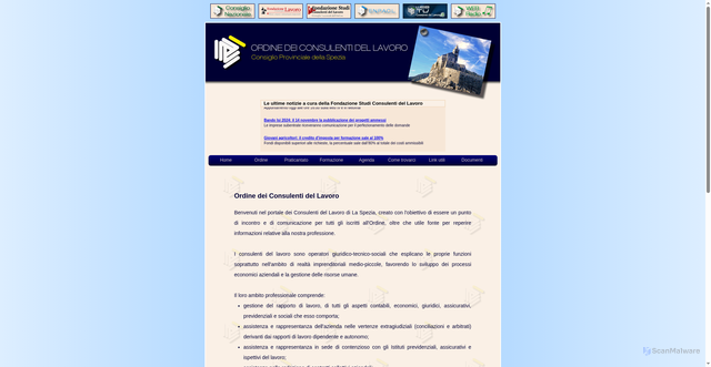 Security scan screenshot of https://www.consulentidellavoro.sp.it/