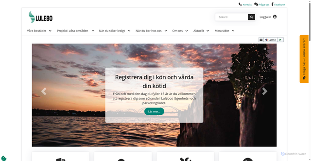 Security scan screenshot of https://lulebo.se
