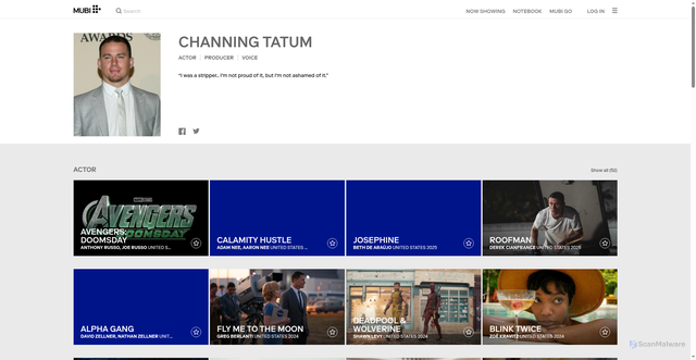 Security scan screenshot of https://mubi.com/en/cast/channing-tatum