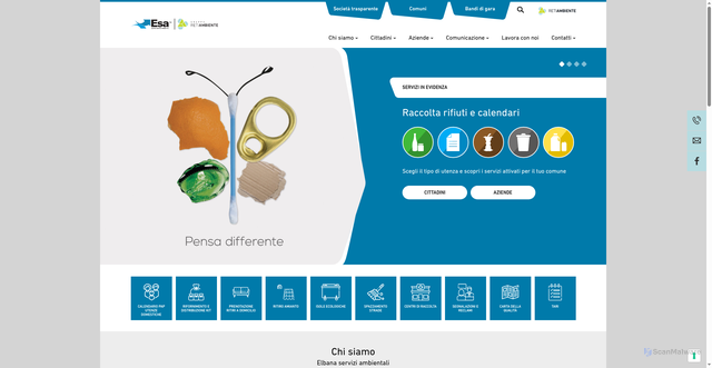 Security scan screenshot of https://www.esaspa.it/