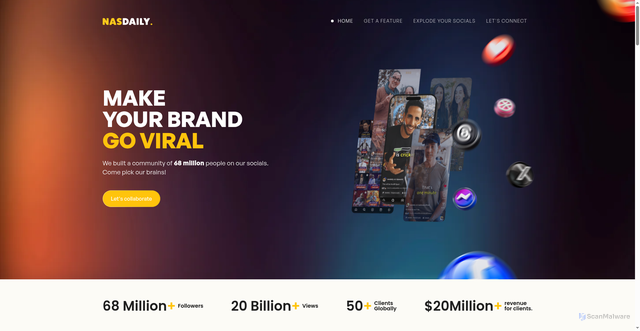 Security scan screenshot of https://www.nasdaily.com/