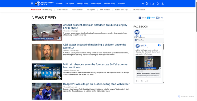 Security scan screenshot of https://abcotv.geo.hosted.abcotvs.com/news/