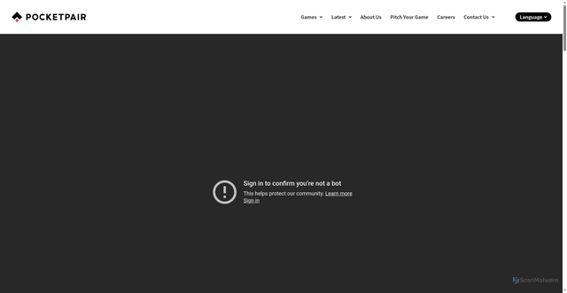 Security scan screenshot of https://pocketpair.jp