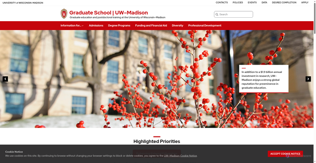 Security scan screenshot of https://grad.wisc.edu/