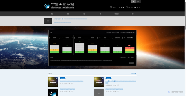 Security scan screenshot of https://swc.nict.go.jp