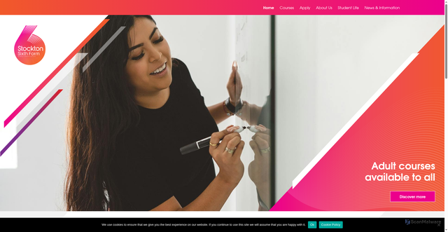 Security scan screenshot of https://www.stocktonsfc.ac.uk/