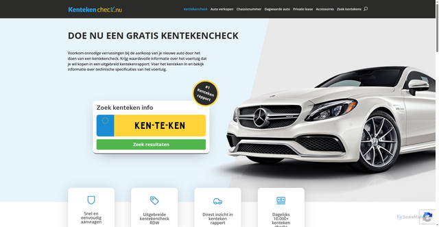 Security scan screenshot of https://kentekencheck.nu