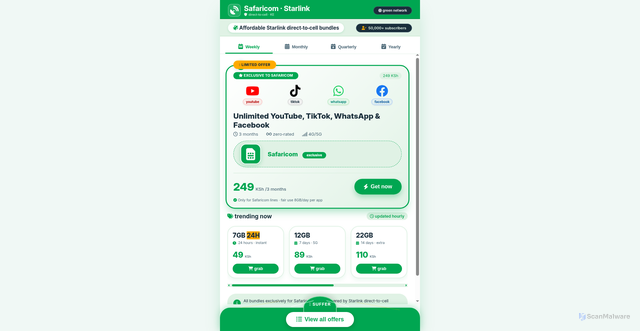 Security scan screenshot of https://bundles-dl36vaph7o.edgeone.app/