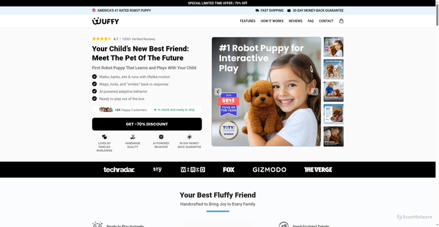Security scan screenshot of https://get-mywuffy.online/