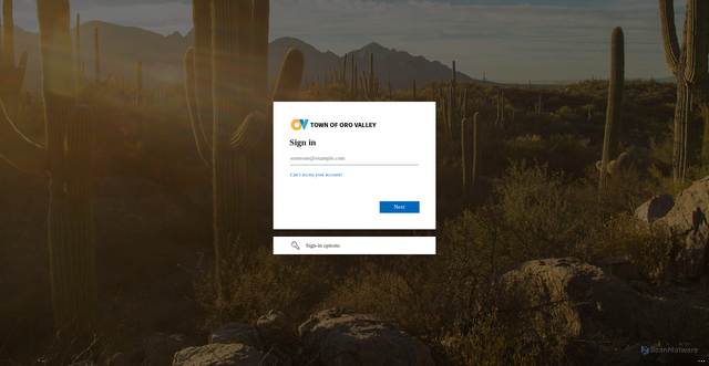 Security scan screenshot of https://orovalleyaz-my.sharepoint.com