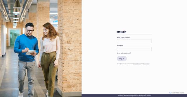 Security scan screenshot of https://go1.app.emtrain.com